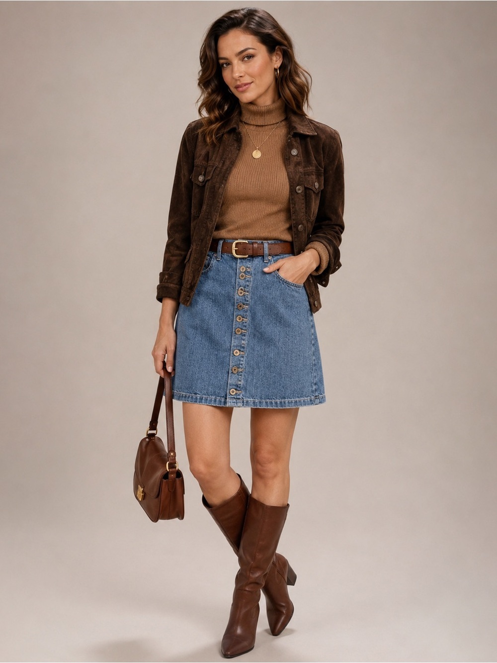 Lucky Brand Mini VTG Inspired Button Down Denim
Skirt Size 4/27 Medium Wash Y2K
